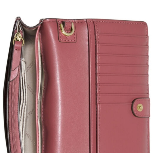 Michael Kors Jet Set Leather Woven Phone Crossbody - Picture 4 of 8